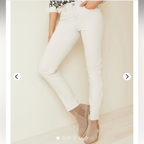 Garnet Hill Merlot Color Slim Fit Corduroy Pants Size 4 - Picture 2 of 16